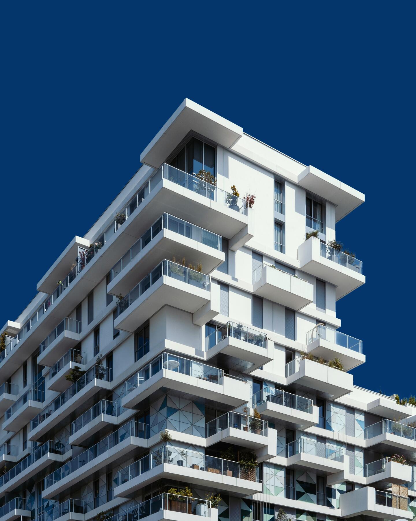 Portland stone facade detail in daylight